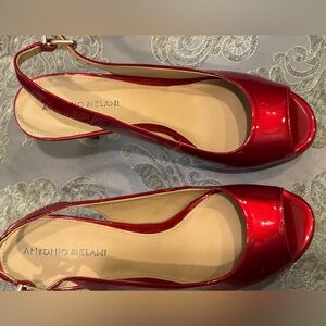 Antonio Melani Red Patent Leather Heels